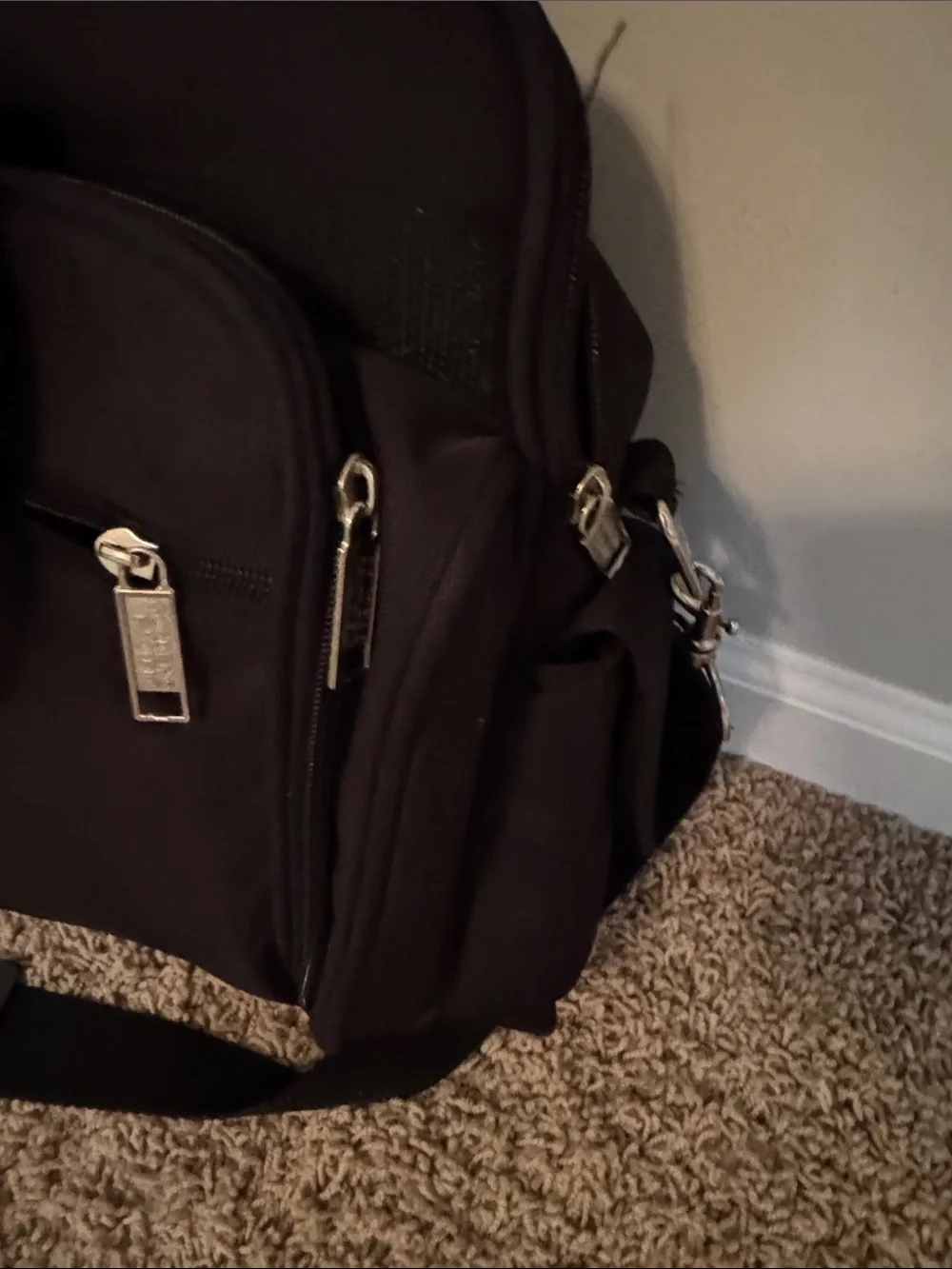 Black Laptop Briefcase for Men with Shoulder Strap